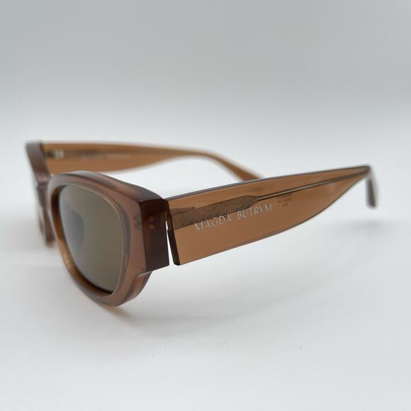 Magda Butrym | Cat Eye Sunglasses in Brown Silver & Brown *AS IS* main image 5